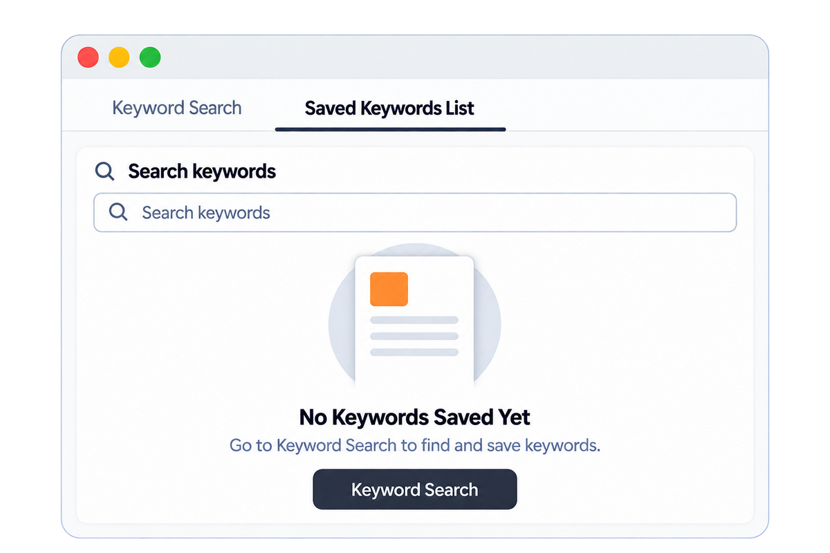 <p>Save & Organize Your Keywords</p>