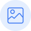 A light blue circular icon with a generic photo placeholder graphic inside, indicating a missing or default image.